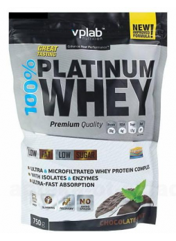 100% Platinum Whey со вкусом шоколад-мята 750г пакет N 1