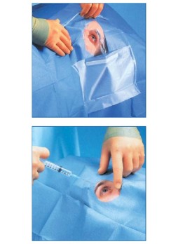 1061 Средняя офтальмологическая простыня  с разрезаемой пленкой ЗМ™ Steri-Drape™ и карманом