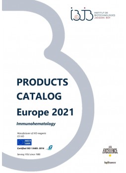 IBJB Products Catalog Europe 2021 - Immunohematology