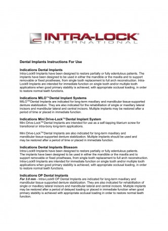 Intra-Lock® Implants
