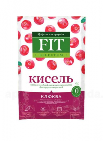 Fit Effectum кисель клюква плодово-ягодный витаминизир пакет 30г N 1 оптом