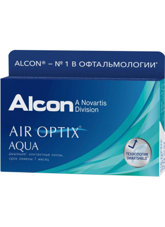 Alcon Air Optix Aqua 30тидневные контактные линзы D 14.2/R 8.6/ -4.25 N 6 оптом