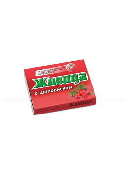 Живица из смолы лиственницы сибирской смолка жев 0,8г с шиповником N 5