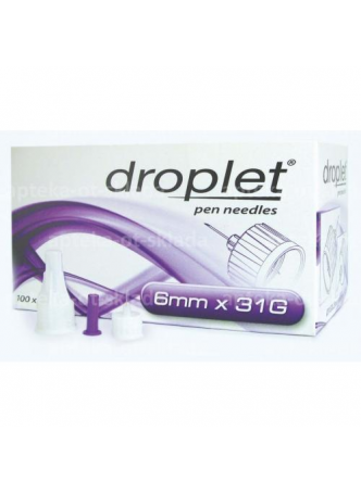 Droplet иглы д/шприц-ручек 31G длинна 6 мм N 100 оптом
