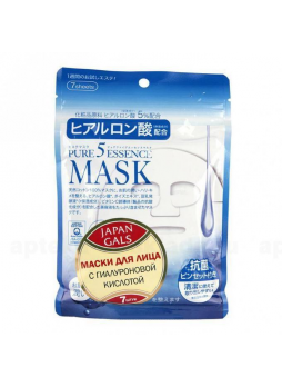 Japan Gals Маска с гиалуроновой кислотой Pure5 Essential N 7