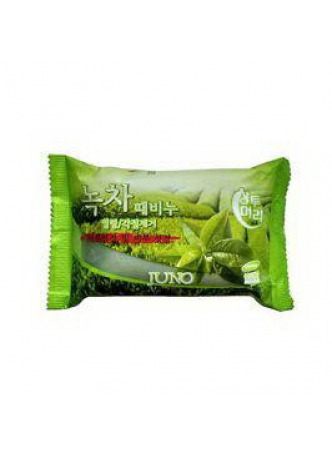 JUNO Мыло с отшелушивающим эффектом с зеленым чаем 150г N 1