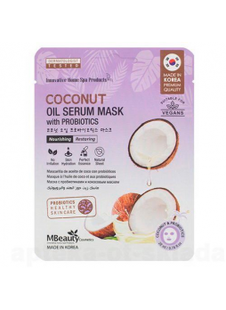 MBeauty Маска тканевая с кокосовым маслом и пробиотиками 22мл N 1