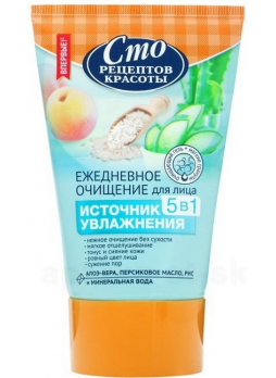 Сто рецептов красоты очищающее ср-во д/лица 120мл источник увлажнения N 1
