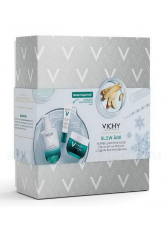 Vichy Slow Age набор(укрепл уход50мл+восстан ночной крем и маска50мл +укрепл уход д/конт глаз15мл) N