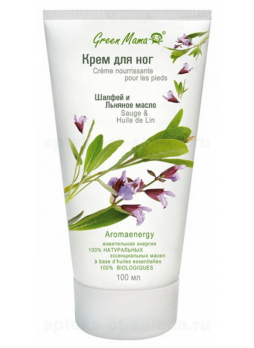 Green Mama крем д/ног шалфей и льняное масло 100 мл N 1