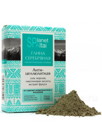 Planet spa Altai глина серебряная косметич голубая 100г анти-целлюлитная N 1