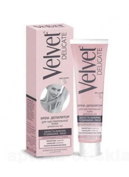 Velvet Delicate крем-депилятор д/чувствит кожи бикини/подмышк/лицо 100мл N 1