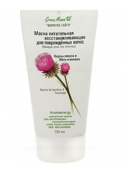 Green Mama маска питательная восстанавливающая д/поврежд волос лопух/мать-и-мачеха 150 мл N 1
