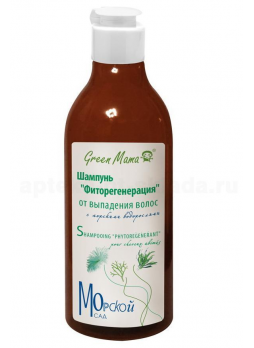 Green Mama шампунь Фиторегенерация от выпадения волос с морскими водорослями 400 мл N 1