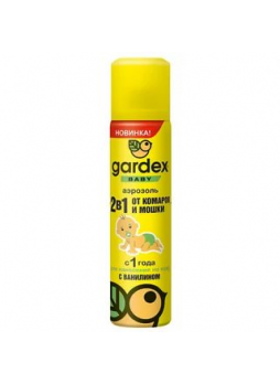 Gardex Baby аэрозоль от комаров/мошки 80мл 2в1 с 1года на кожу ванилин N 1