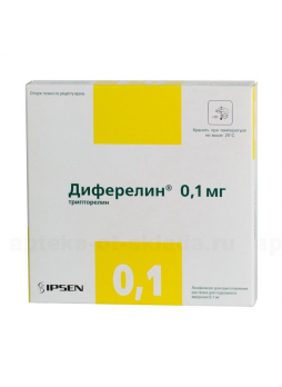 Диферелин лиофилизат д/пригот р-ра п/к введ 0.1мг с раств фл N 7