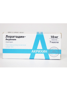 Лоратадин-Акрихин тб 10 мг N 7