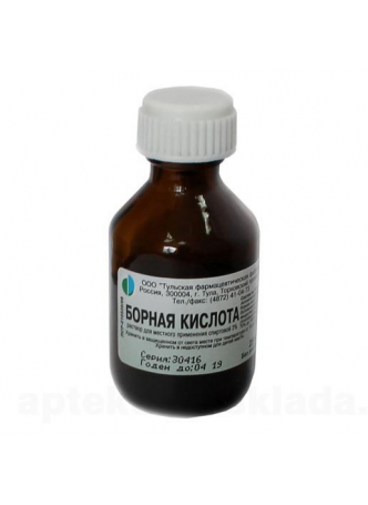 Борная кислота р-р спирт 3% фл 25мл N 1 оптом
