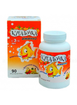 Кусалочка иммуно капс жеват с фрукт ароматом с 3х лет N 90