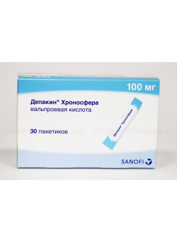 Депакин хроносфера гранулы пролонгированные 100мг пак N 30