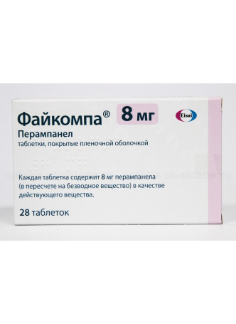 Файкомпа тб п/о плен 8 мг N 28 оптом