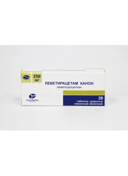 Леветирацетам Канон тб п/о плен 250 мг N 30