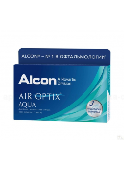 Alcon Air Optix Aqua 30тидневные контактные линзы D 14.2/R 8.6/ -1.50 N 3