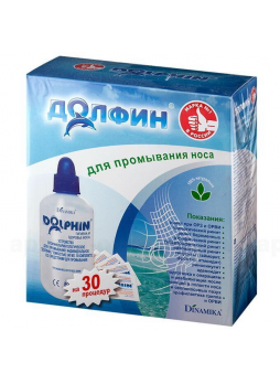Долфин устройство д/промыв носа 240мл+ср-во минер раст компл 2г N 30