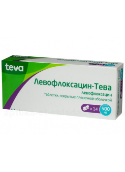 Левофлоксацин-Тева тб п/о плен 500мг N 14