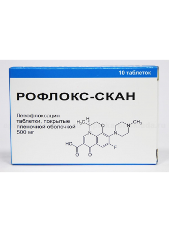 Рофлокс-скан тб п/о плен 500мг N 10