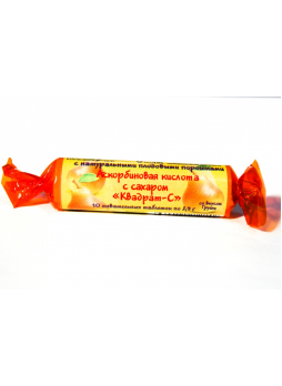 Аскорбиновая кислота таб с сахаром (50мг вит С) крутка Квадрат-С N 10
