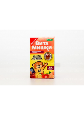 Вита мишки мульти+ жеват пастилки Память и Внимание N 60 оптом