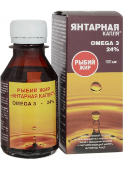 Янтарная капля рыбий жир р-р 100 мл N 1
