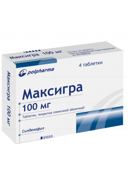 Максигра тб п/о плен 100мг N 4
