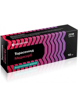 Торасемид Медисорб таб 10мг N 20