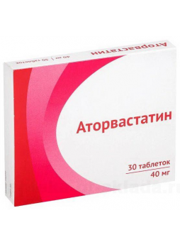 Аторвастатин Озон тб п/о плен 40мг N 30