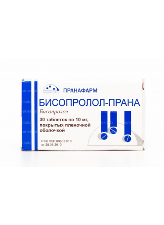 Бисопролол тб п/о плен 10 мг N 30