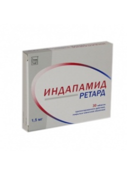 Индапамид ретард Озон п/о плен 1,5мг N30