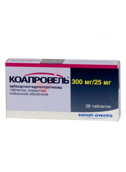 Коапровель тб п/о плен 300мг/25мг N 28