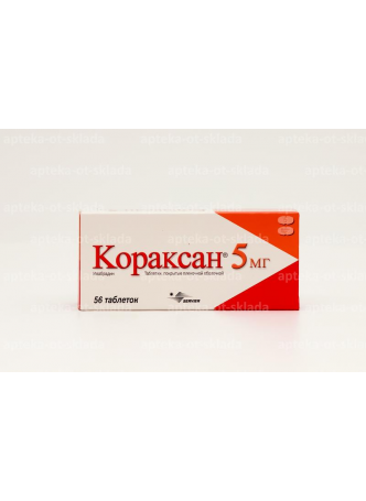 Кораксан тб п/о плен 5мг N 56