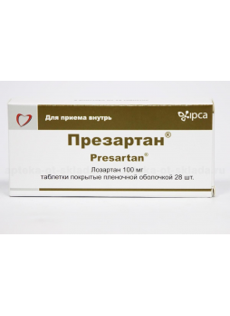 Презартан тб п/о плен 100мг N 28