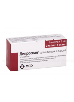 Дипроспан суспензия д/ин 2мг+5мг/мл амп 1мл N 1