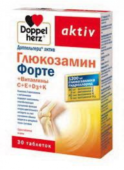 Доппельгерц Актив глюкозамин форте +вит С+Е+D+К тб N 30