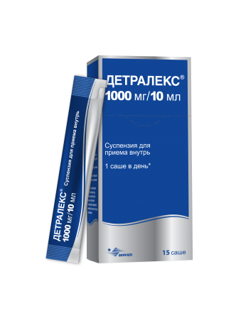 Детралекс суспензия д/приема внутрь 1000мг/10мл саше N 15