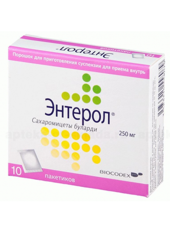 Энтерол пор д/пригот сусп 250 мг пак N 10