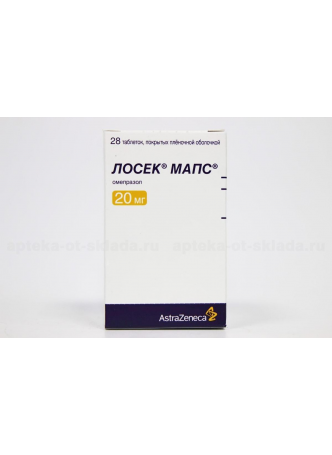 Лосек МАПС тб п/о плен 20 мг N 28