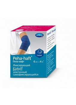 Hartmann peha-haft самофиксирующийся бинт 6смх4м синий N 1