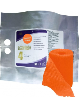 Intrarich Cast Soft 4 бинт полимерный полужестк фикс 10см*3,6м оранжевый N 1