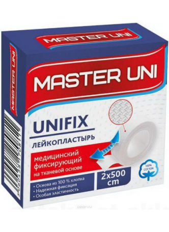 Master Uni Unifix лейкопластырь фиксир тканев основа 5х500см N 1