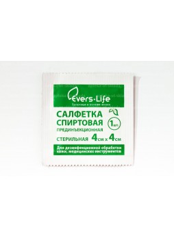 Evers Life Салфетка п/инъекц стер спиртовая 4х4 см N 1